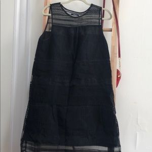 Madewell Black lace dress